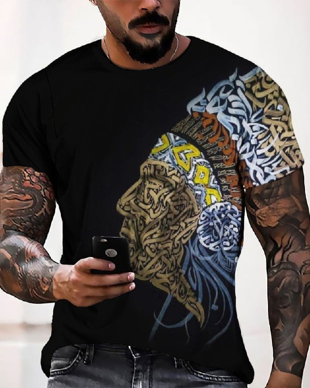 T-shirt pour homme imprimé 3D, illusion d'optique graphique, grande taille, manches courtes, hauts décontractés