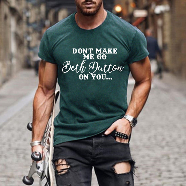T-shirts à manches courtes imprimés lettres pour hommes