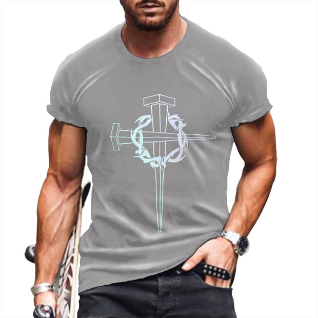 T-shirts imprimés à manches courtes pour hommes
