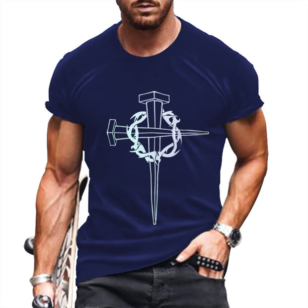 T-shirts imprimés à manches courtes pour hommes