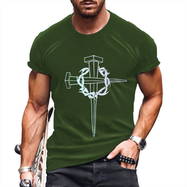T-shirts imprimés à manches courtes pour hommes