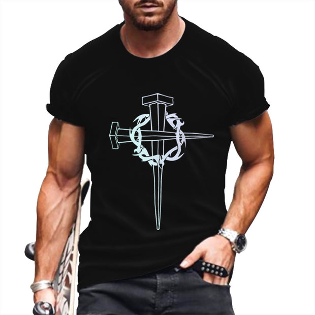 T-shirts imprimés à manches courtes pour hommes
