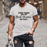 T-shirts à manches courtes imprimés lettres pour hommes