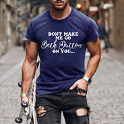 T-shirts à manches courtes imprimés lettres pour hommes