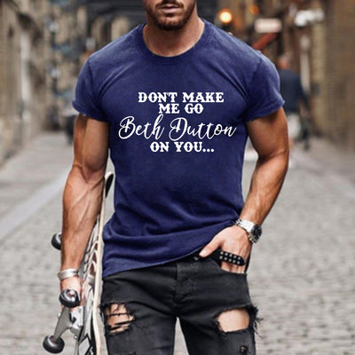T-shirts à manches courtes imprimés lettres pour hommes