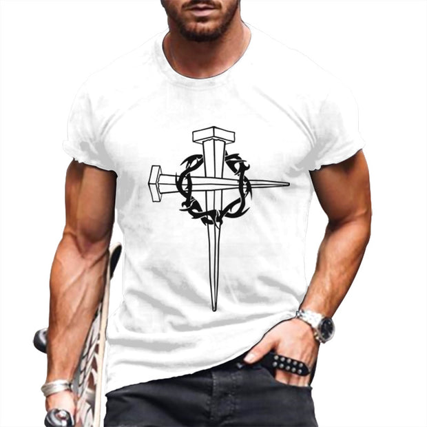 T-shirts imprimés à manches courtes pour hommes