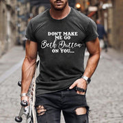 T-shirts à manches courtes imprimés lettres pour hommes