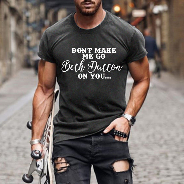 T-shirts à manches courtes imprimés lettres pour hommes