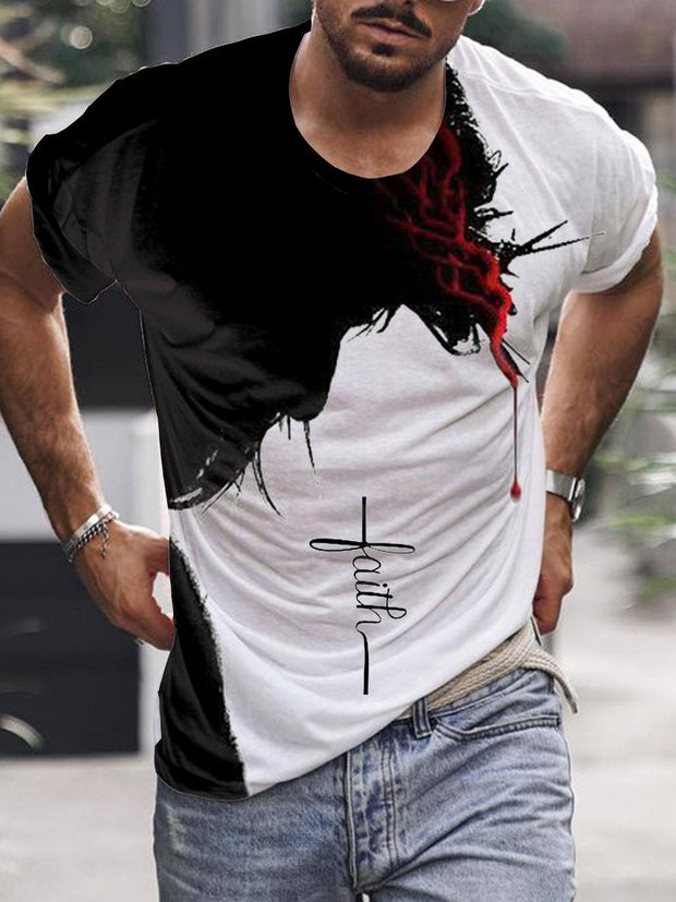T-shirt ras du cou à manches courtes et imprimé Christian Ink pour homme